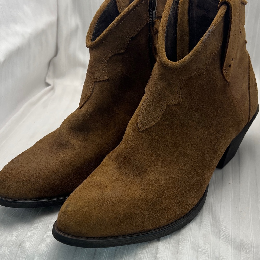 ARIAT Brown Suede Ankle Boots Women’s Size 9 - Picture 13 of 16